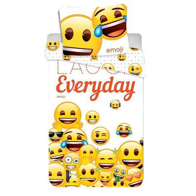 Emoji dekbedovertrek 140x200 - Laugh Everyday